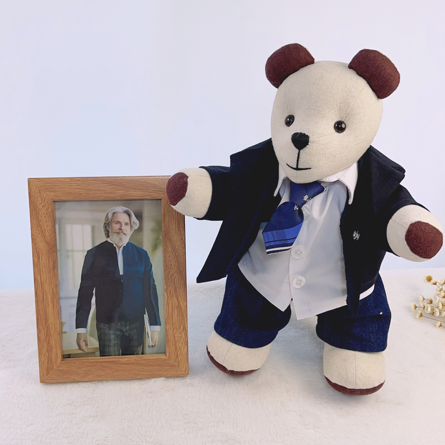 Combination Memory Bear Keepsake From Loved One's Clothes