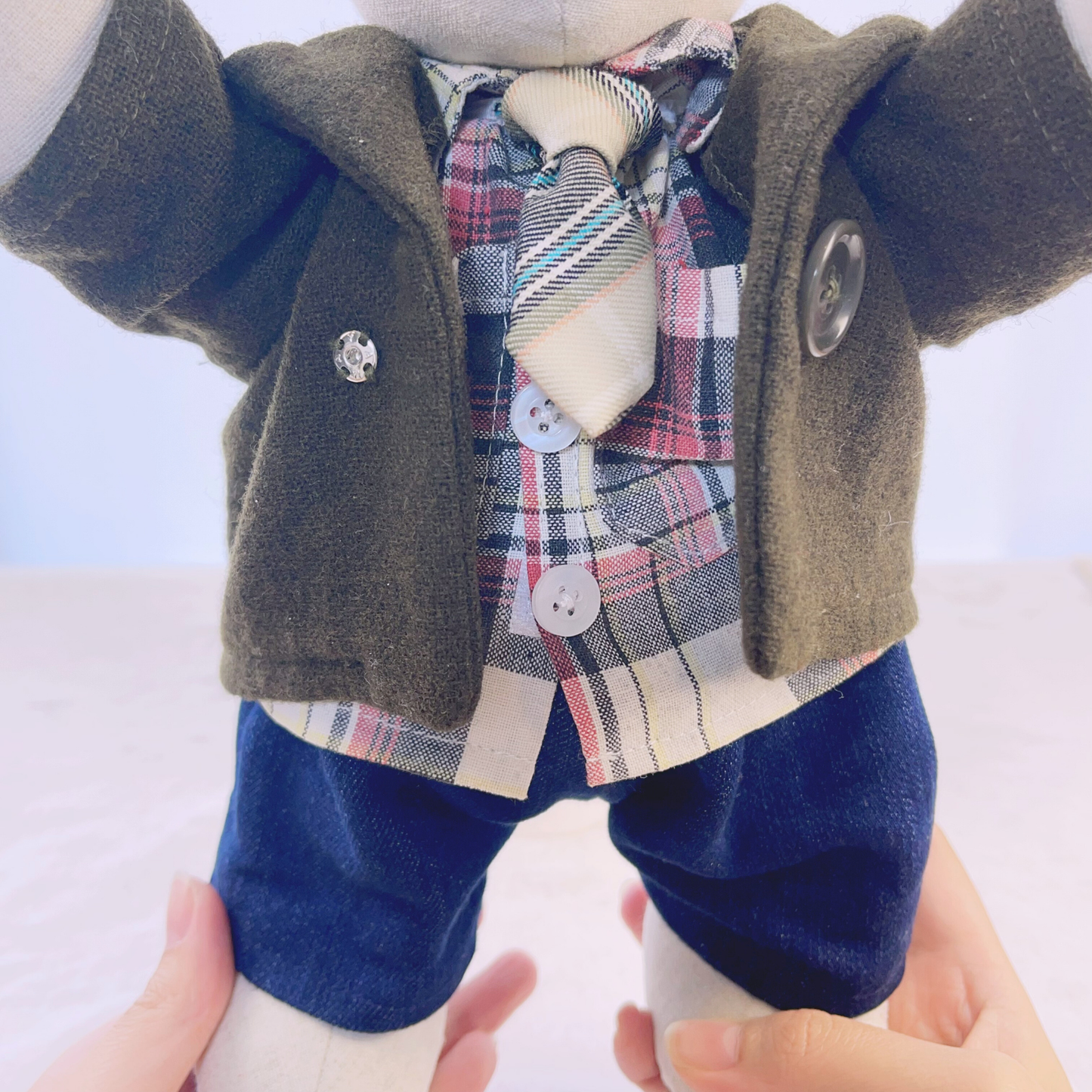 Combination Memory Bear Keepsake From Loved One's Clothes