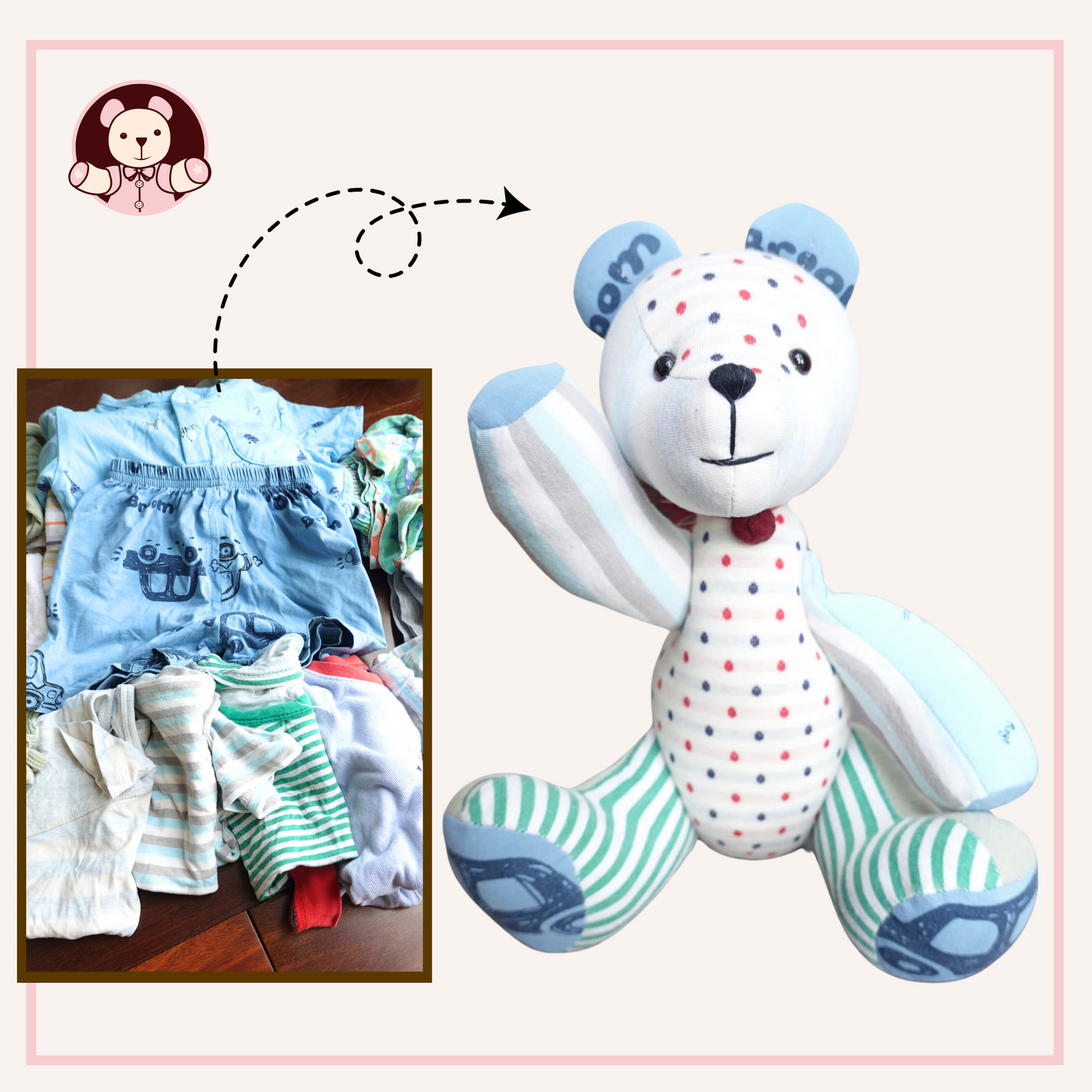 Nagu Memory Bear Baby Clothes Keepsake