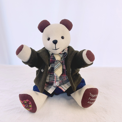 Combination Memory Bear Keepsake From Loved One's Clothes