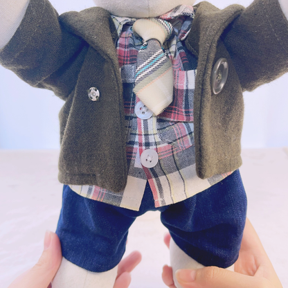 Combination Memory Bear Keepsake From Loved One's Clothes