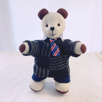 Combination Memory Bear Keepsake From Loved One's Clothes