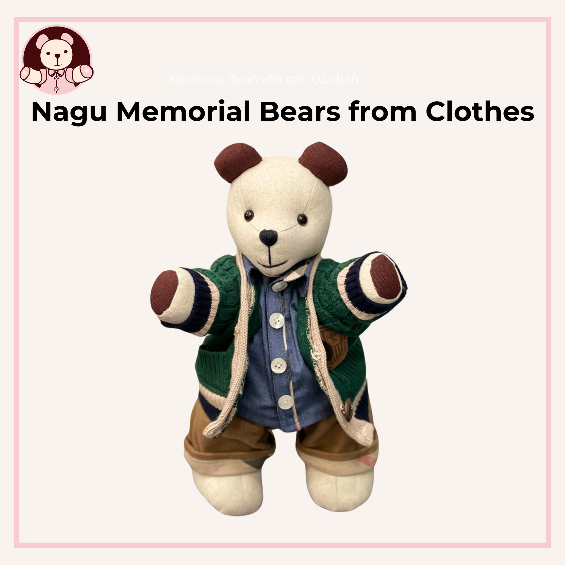 Nagu memorial bears from clothes product