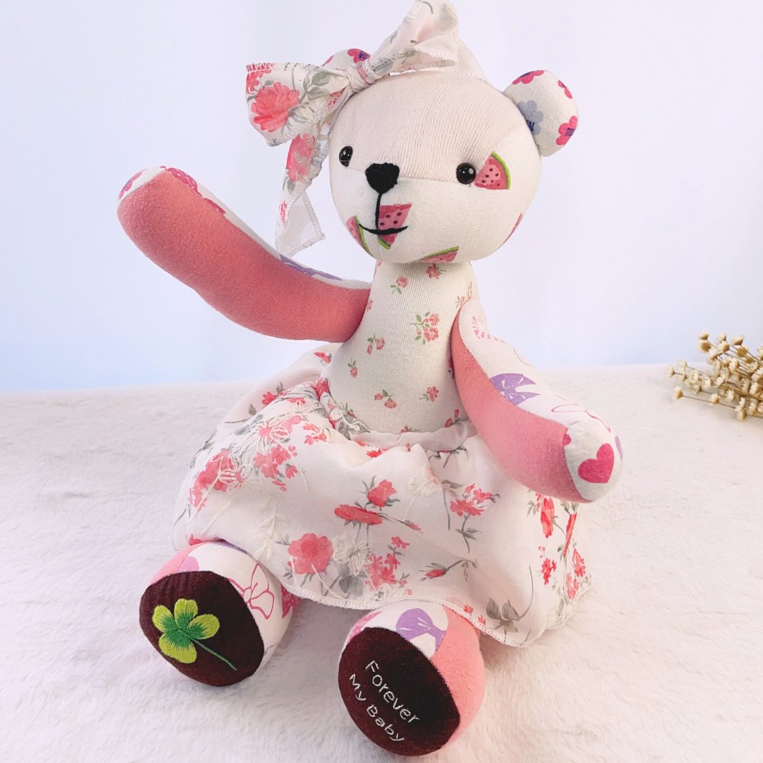 Memory Bear From Baby Girl Clothes
