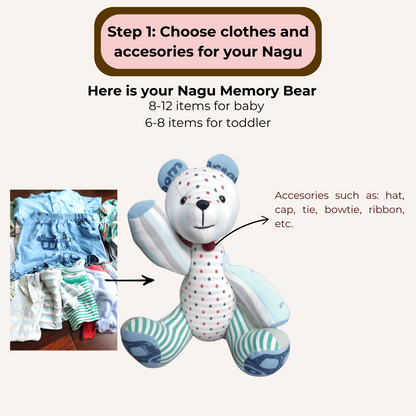 how to order nagu keepsake bear step 1