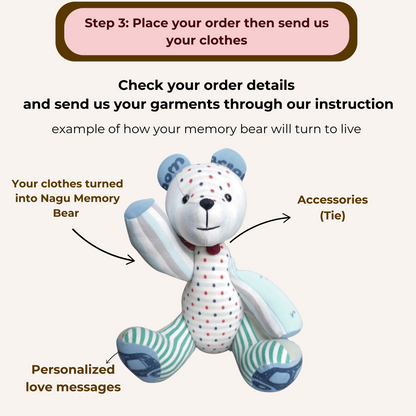 how to order nagu keepsake bear step 3