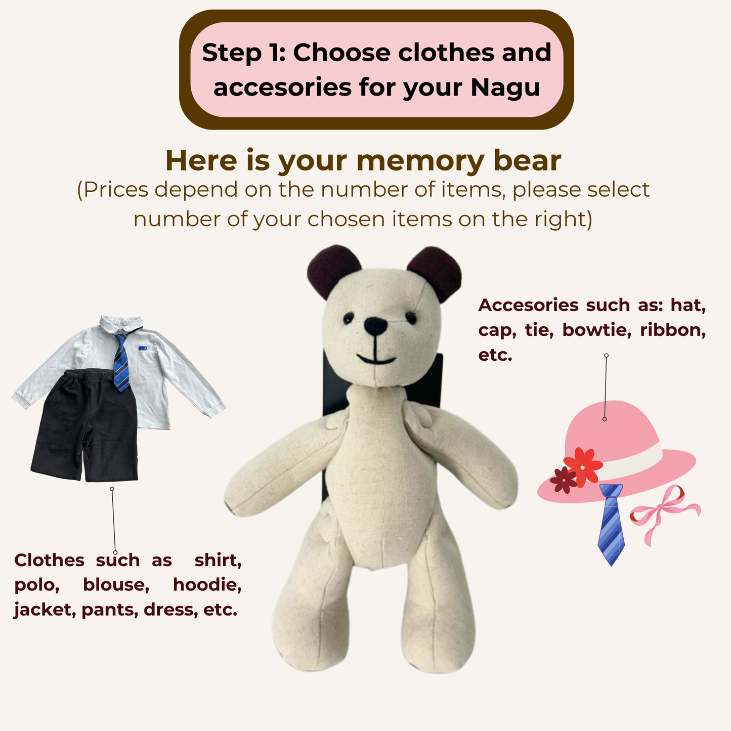 how to order nagu memory bear step 1