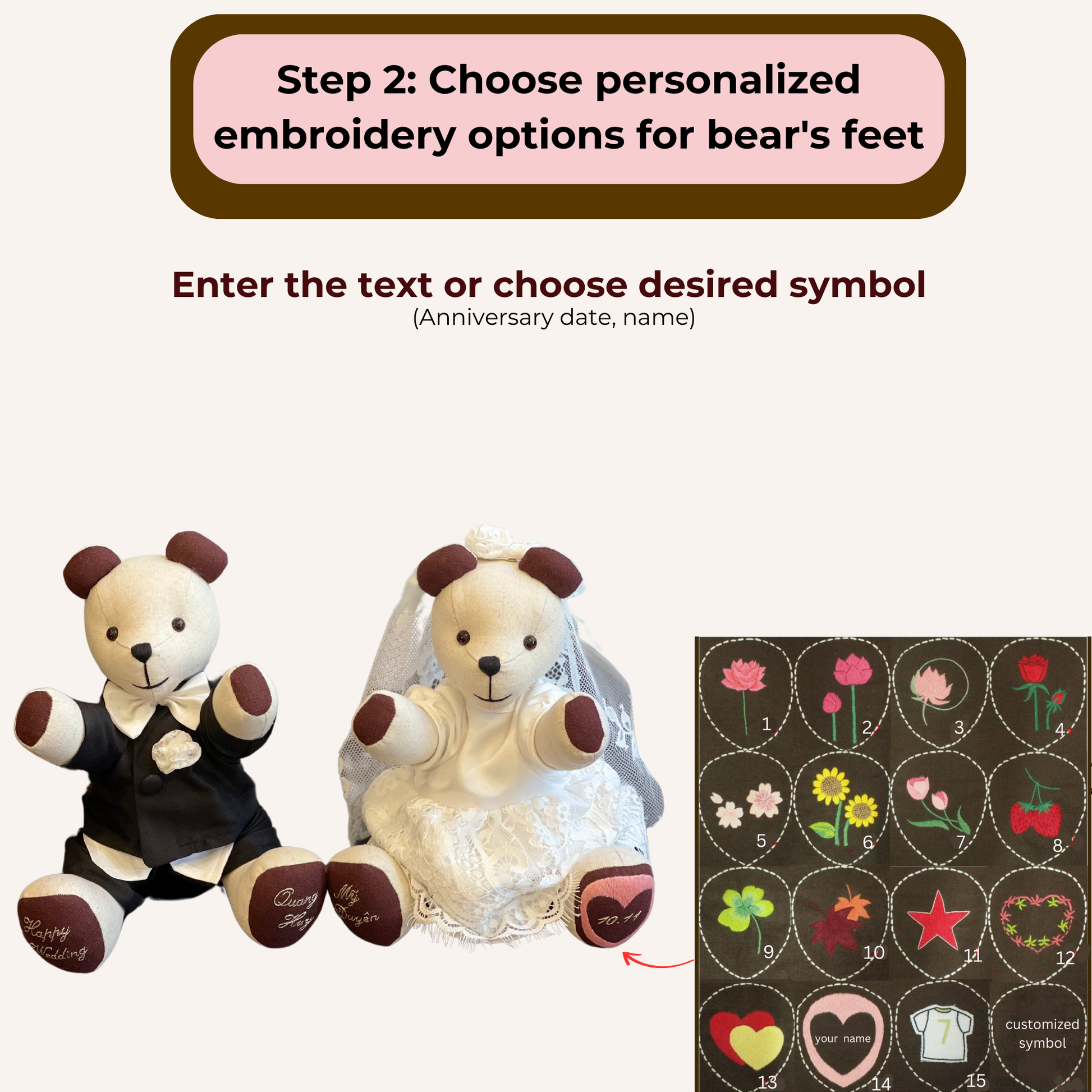 how to order nagu wedding bear step 2