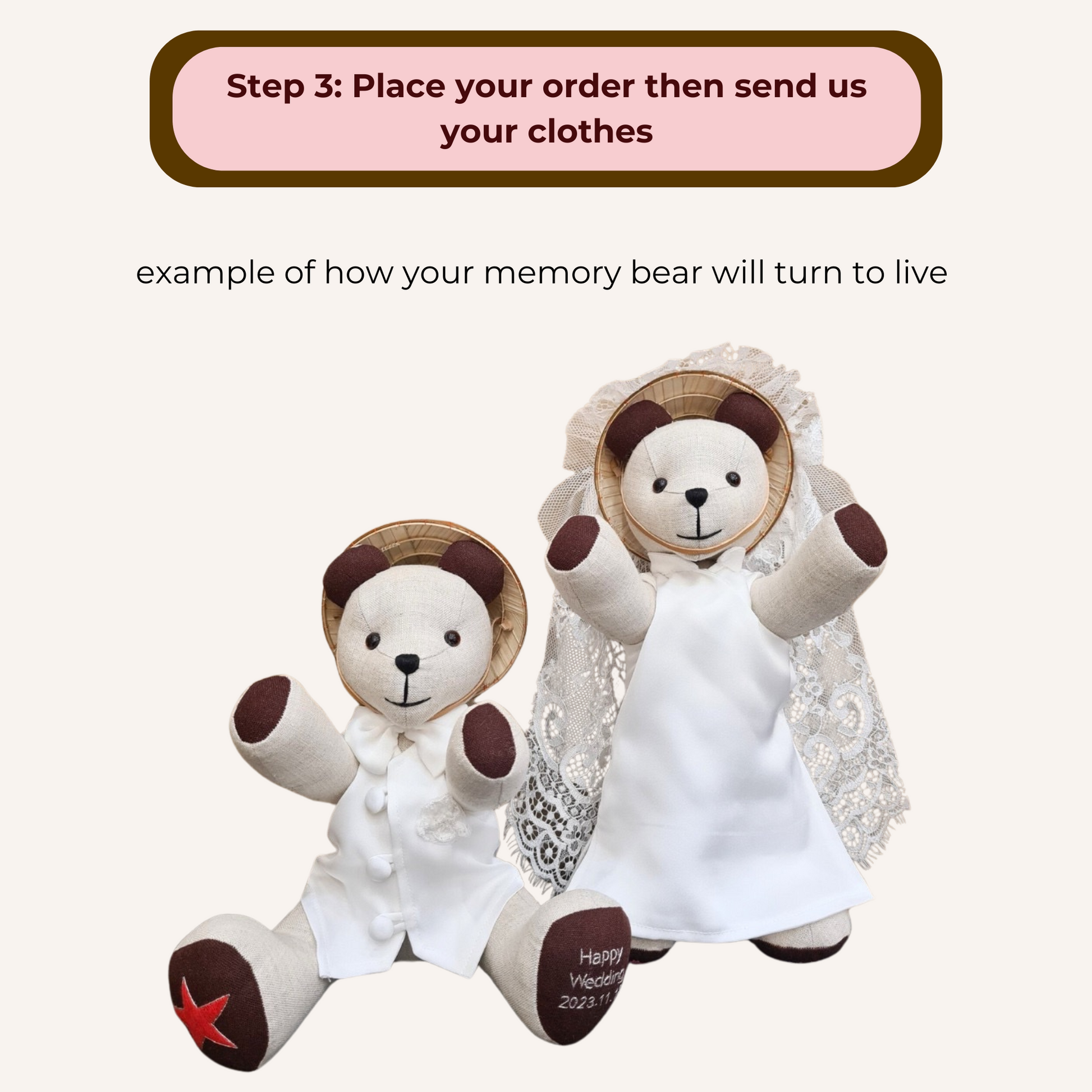 how to order nagu wedding bear step 3